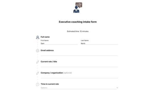 Executive Coaching Intake Form