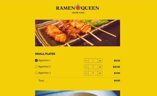 Food Order Form