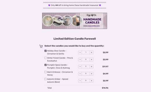 Limited-Time Sale Order Form