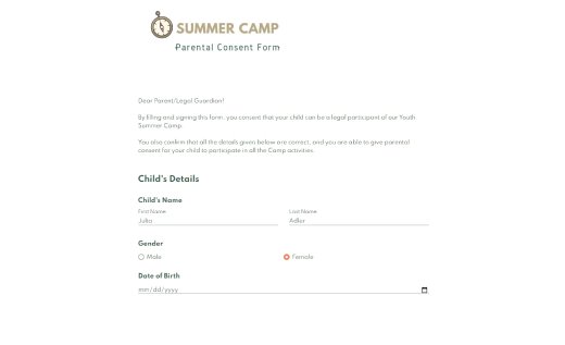 Parental Consent Form