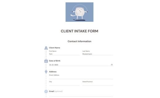 Personal Training Intake Form