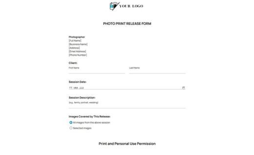 Photo Print Release Form