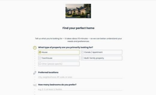 Real Estate Buyer Intake Form