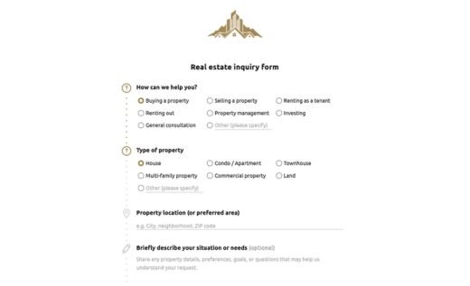 Real Estate Client Intake Form