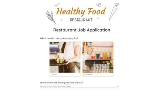 Restaurant Job Application