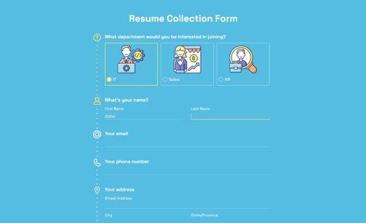Resume Application Form
