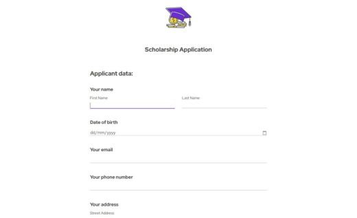 Scholarship Application Form