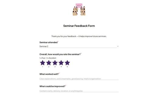 Seminar Feedback Form