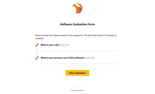 Software Evaluation Form