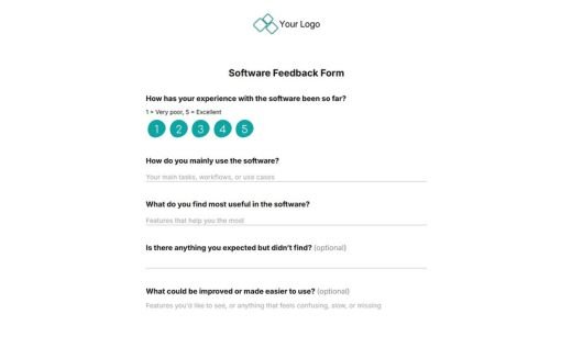 Software Feedback Survey