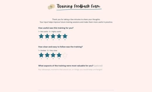 Training Feedback Form