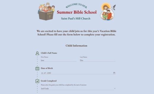 VBS Registration Form