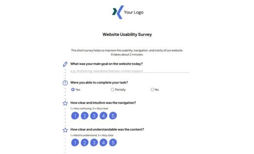 Website Usability Survey